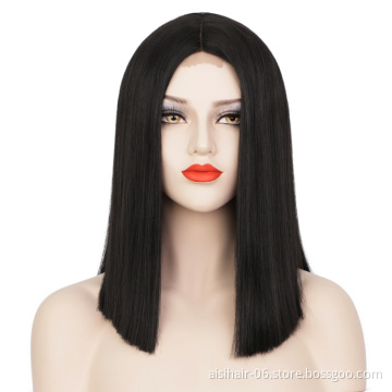 Aisi High Quality Ombre Brown Blonde Bob Curly Wig With Bang Cheap Black Women Wavy Heat Resistant Synthetic Hair Wigs